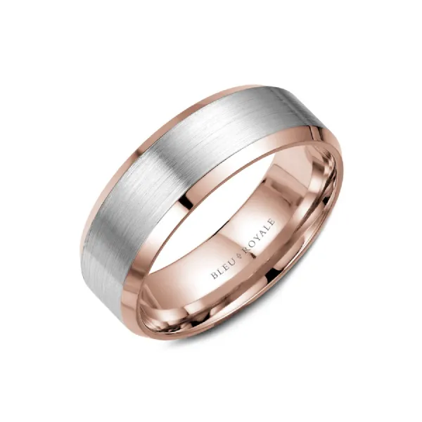 Bleu Royale 14K Two Tone Gold Wedding Band Elgin's Fine Jewelry Baton Rouge, LA