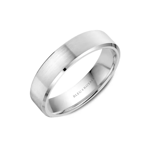Bleu Royale 14K White Gold Wedding Band Elgin's Fine Jewelry Baton Rouge, LA