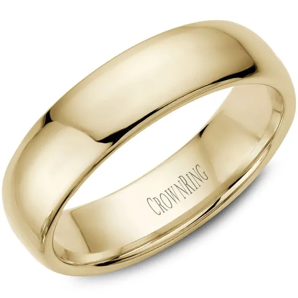 14K Yellow Gold 6 mm Wedding Band Elgin's Fine Jewelry Baton Rouge, LA