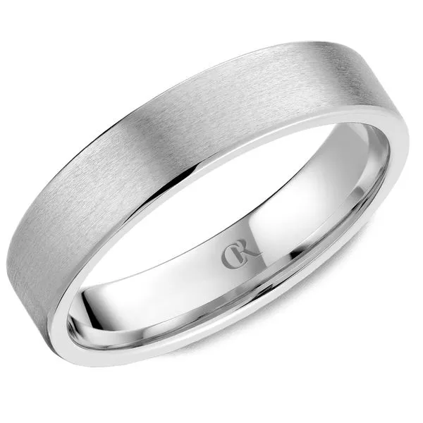Mens CR Collection Sandpaper Finish 5mm Wedding Band Elgin's Fine Jewelry Baton Rouge, LA