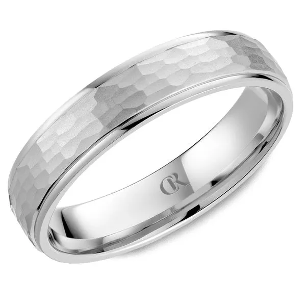 Mens CR Collection Frosted Hammered Finish 5mm Wedding Band Elgin's Fine Jewelry Baton Rouge, LA