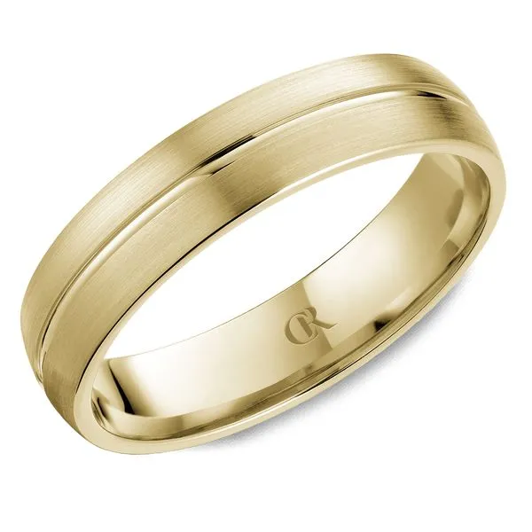 Mens CR Collection Sandpaper Finish 5mm Wedding Band Elgin's Fine Jewelry Baton Rouge, LA