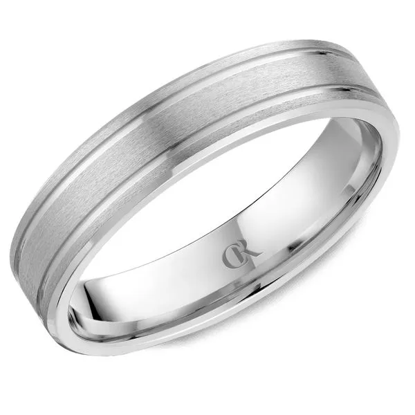 Mens CR Collection Sandpaper Finish 5mm Wedding Band Elgin's Fine Jewelry Baton Rouge, LA
