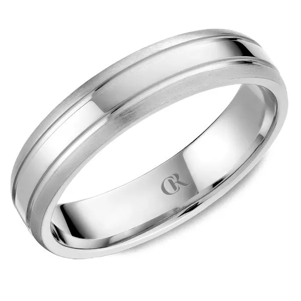 Mens CR Collection High Polish w Sandpaper Sides 5mm Wedding Band Elgin's Fine Jewelry Baton Rouge, LA