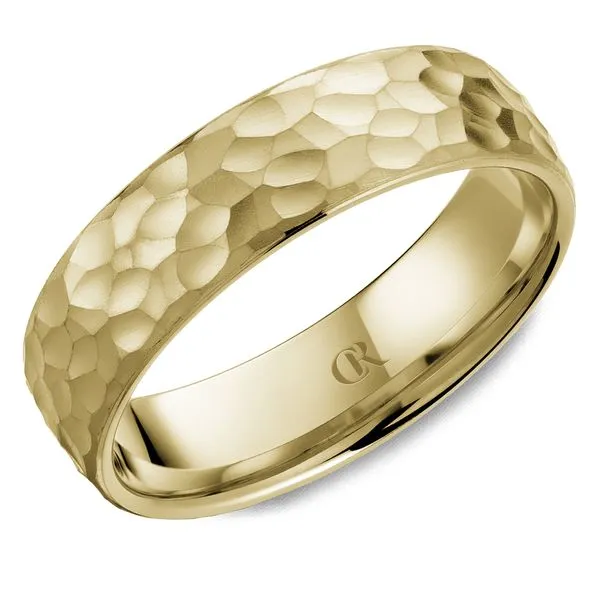 Mens CR Collection Frosted Hammer 6mm Wedding Band Elgin's Fine Jewelry Baton Rouge, LA