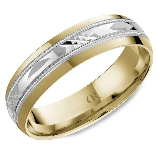 Mens CR Collection Two Tone 6mm Wedding Band Elgin's Fine Jewelry Baton Rouge, LA