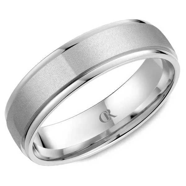 Mens CR Collection Sandblast Finish 6mm Wedding Band Elgin's Fine Jewelry Baton Rouge, LA