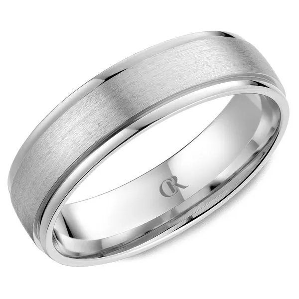 Mens CR Collection Sandpaper Finish 6mm Wedding Band Elgin's Fine Jewelry Baton Rouge, LA