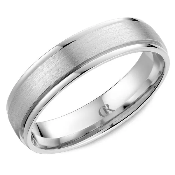 Mens CR Collection Sandpaper Finish 5mm Wedding Band Elgin's Fine Jewelry Baton Rouge, LA