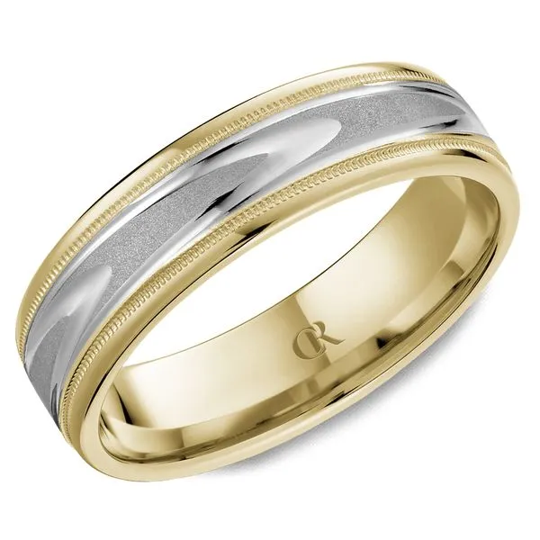 Mens CR Collection Sandblast Finish 6mm Wedding Band Elgin's Fine Jewelry Baton Rouge, LA