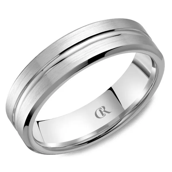 Mens CR Collection Sandpaper Finish 6mm Wedding Band Elgin's Fine Jewelry Baton Rouge, LA