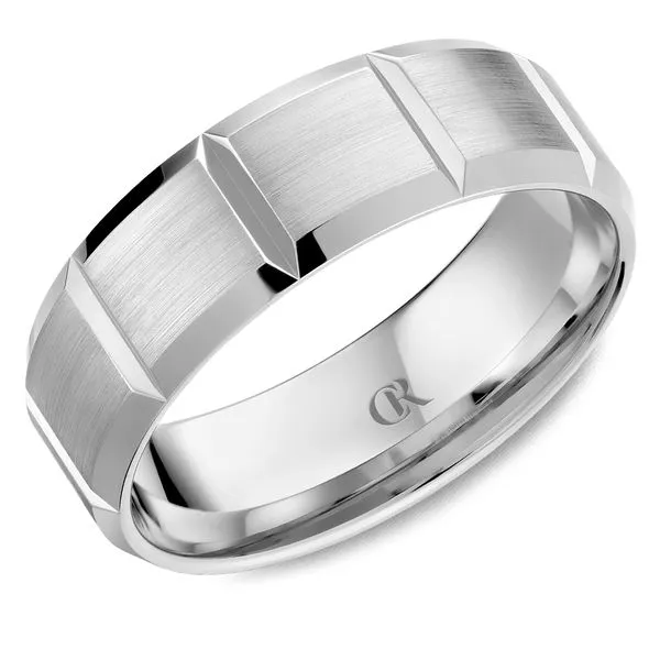 Mens CR Collection Sandpaper Finish 7mm Wedding Band Elgin's Fine Jewelry Baton Rouge, LA