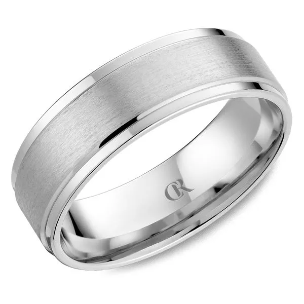 Mens CR Collection Sandpaper Finish 7mm Wedding Band Elgin's Fine Jewelry Baton Rouge, LA