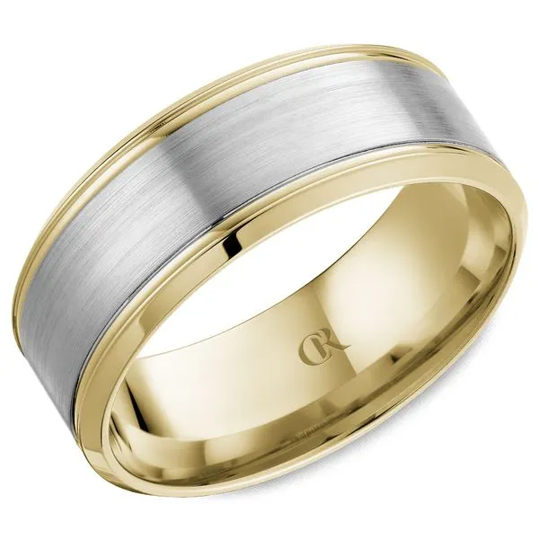 Mens CR Collection Two-Tone 8mm Wedding Band Elgin's Fine Jewelry Baton Rouge, LA