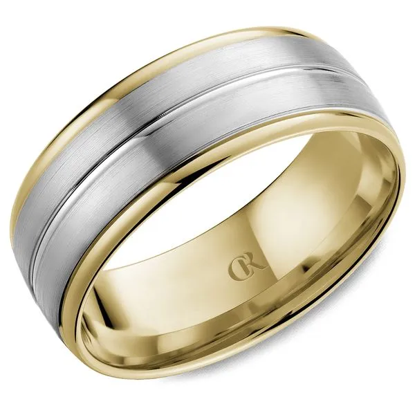 Mens CR Collection Two-Tone 8mm Wedding Band Elgin's Fine Jewelry Baton Rouge, LA