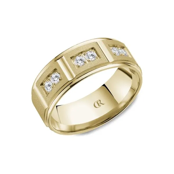 Mens CR Collection 8mm Diamond Wedding Band Elgin's Fine Jewelry Baton Rouge, LA