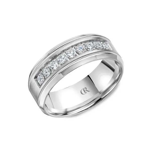 Mens CR Collection 8mm Diamond Wedding Band Elgin's Fine Jewelry Baton Rouge, LA