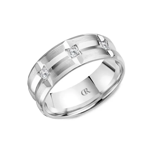 Mens CR Collection 8mm Diamond Wedding Band Elgin's Fine Jewelry Baton Rouge, LA