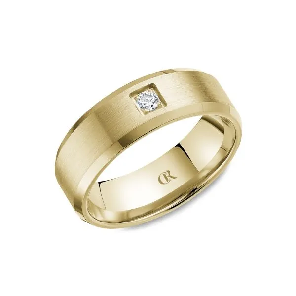 Mens CR Collection 7mm Single Diamond Wedding Band Elgin's Fine Jewelry Baton Rouge, LA