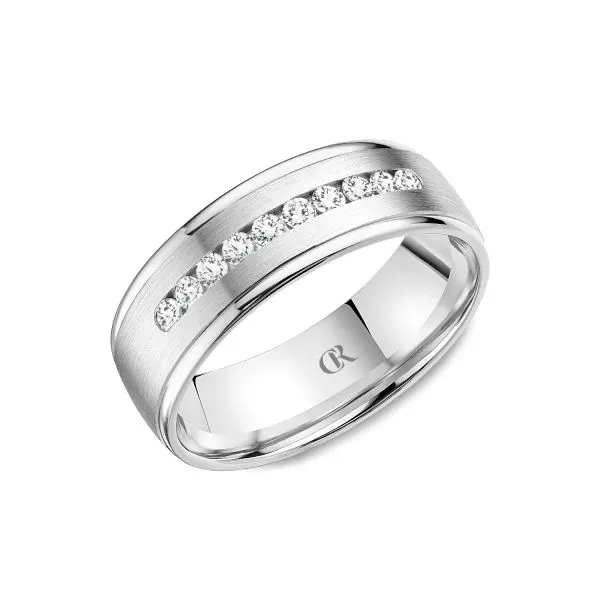 Mens CR Collection 7mm Diamond Wedding Band Elgin's Fine Jewelry Baton Rouge, LA