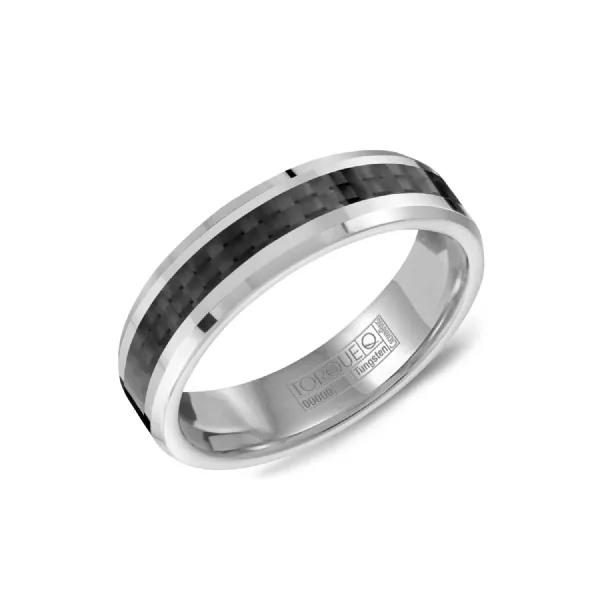 Mens Grey Tungsten Carbide Wedding Ban Elgin's Fine Jewelry Baton Rouge, LA