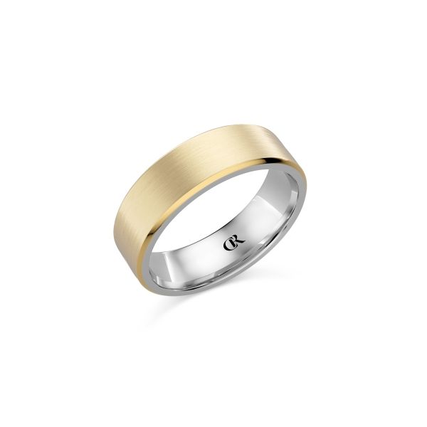 Men's 14kt Yellow Gold and Sliver Wedding Band Elgin's Fine Jewelry Baton Rouge, LA