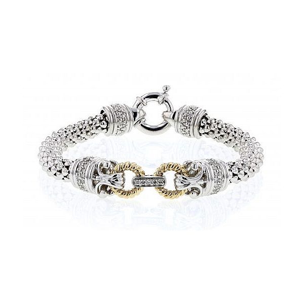 PiyaRo Sterling Silver and Gold Diamond Bracelet Elgin's Fine Jewelry Baton Rouge, LA