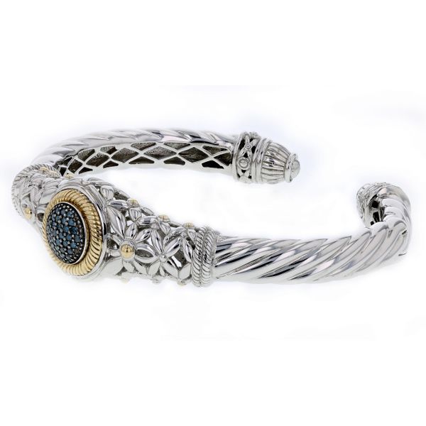 PiyaRo Sterling Silver and Gold Blue Diamond Bracelet Image 2 Elgin's Fine Jewelry Baton Rouge, LA