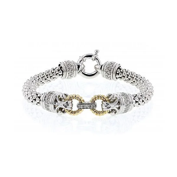 PiyaRo Sterling Silver and Gold Diamond Bracelet Elgin's Fine Jewelry Baton Rouge, LA