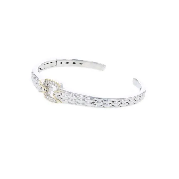 PiyaRo Italian Sterling Silver Diamond and 14K Yellow Gold Bracelet Image 2 Elgin's Fine Jewelry Baton Rouge, LA