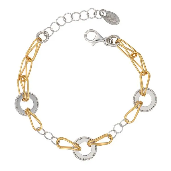 Sterling Silver and Gold Finish Bernice Bracelet Elgin's Fine Jewelry Baton Rouge, LA