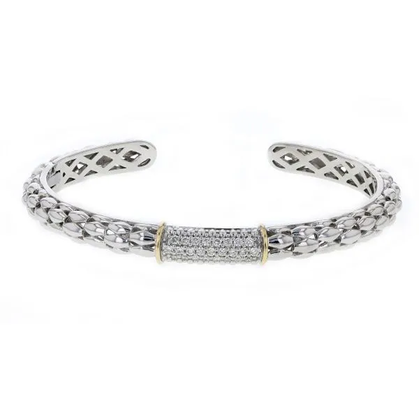 PiyaRo Sterling Silver and Gold Diamond Bracelet Elgin's Fine Jewelry Baton Rouge, LA