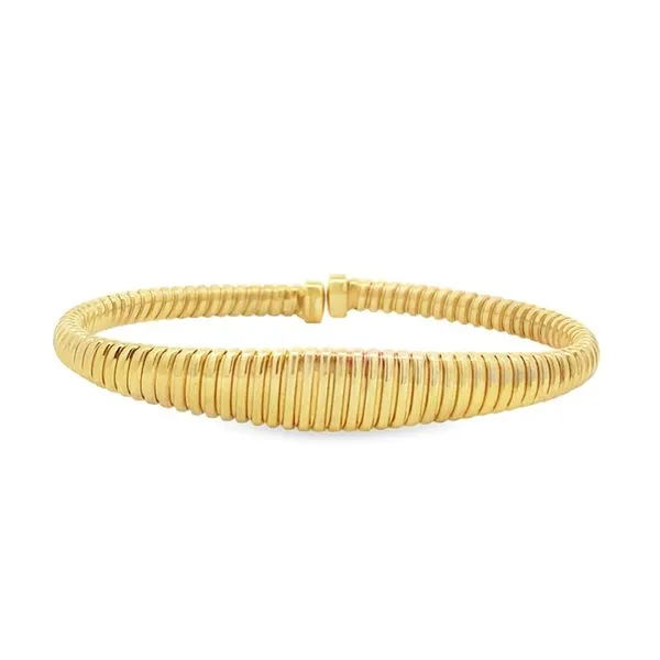 Piyaro Sterling Silver Gold Plated Bangle Bracelet Elgin's Fine Jewelry Baton Rouge, LA