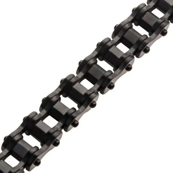 Men's Black Finish Bike Chain Bracelet Image 3 Elgin's Fine Jewelry Baton Rouge, LA