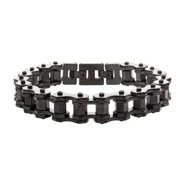 Men's Black Finish Bike Chain Bracelet Elgin's Fine Jewelry Baton Rouge, LA