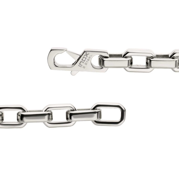 Polished Finish Stainless Steel Paperclip Chain Bracelet Image 2 Elgin's Fine Jewelry Baton Rouge, LA