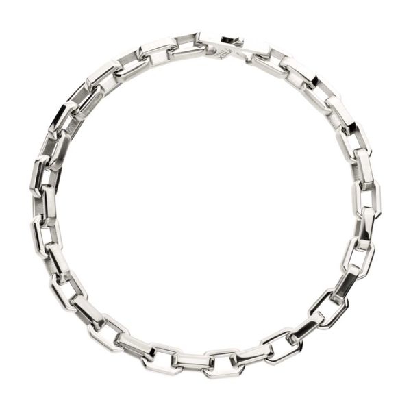 Polished Finish Stainless Steel Paperclip Chain Bracelet Elgin's Fine Jewelry Baton Rouge, LA