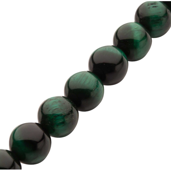 Green Tiger Eye Stone Bead Bracelet Image 2 Elgin's Fine Jewelry Baton Rouge, LA