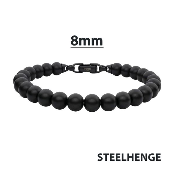 Inox Black Steel Bead Bracelet Elgin's Fine Jewelry Baton Rouge, LA