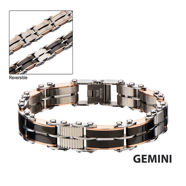 Inox Black and Rose Reversible Bracelet Elgin's Fine Jewelry Baton Rouge, LA
