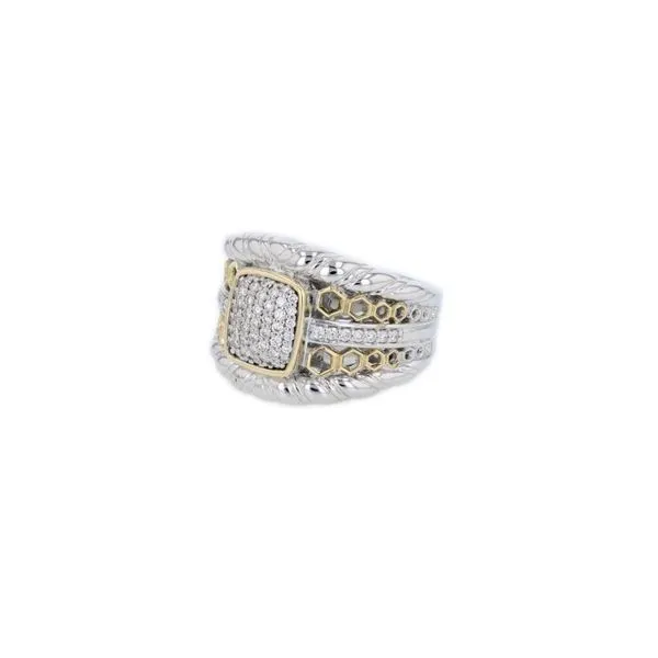 PiyaRo Italian Sterling Silver and 14K Yellow Gold Ring Image 2 Elgin's Fine Jewelry Baton Rouge, LA