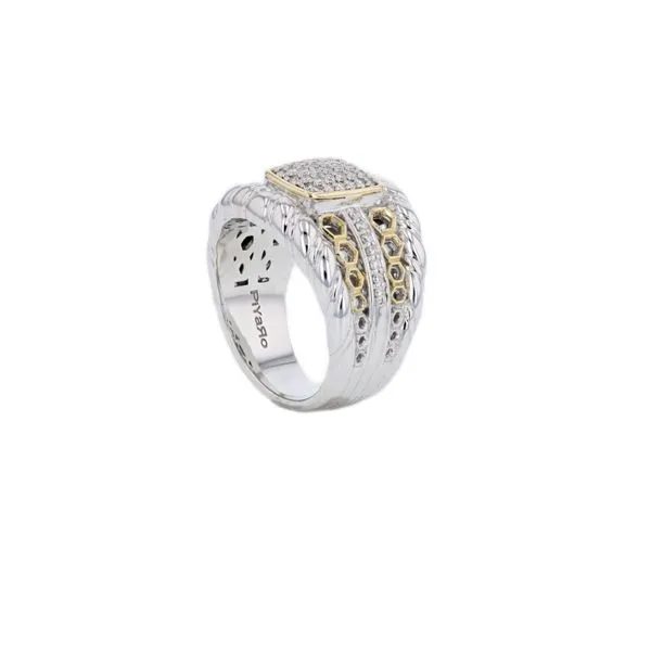PiyaRo Italian Sterling Silver and 14K Yellow Gold Ring Image 3 Elgin's Fine Jewelry Baton Rouge, LA