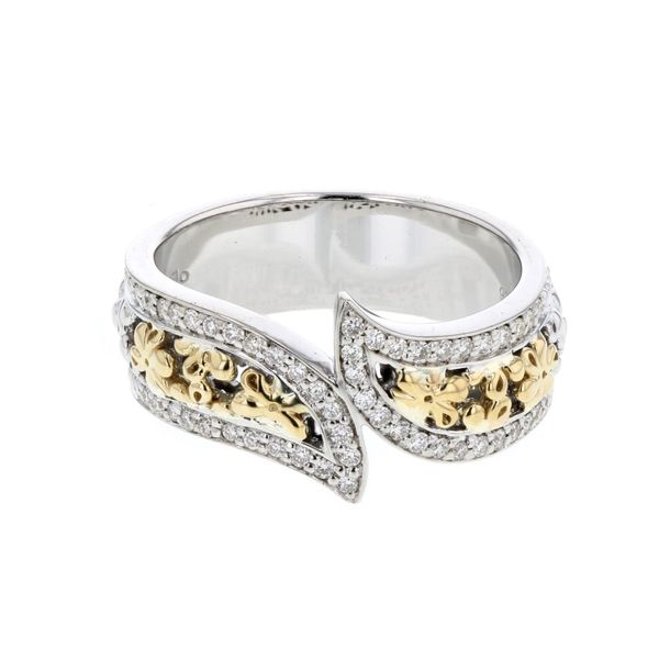Piyaro Italian Sterling Silver and 14K Yellow Gold Ring with Diamonds Elgin's Fine Jewelry Baton Rouge, LA