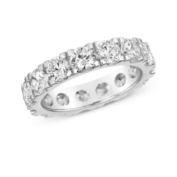 Anna Zuckerman Platinum Finish Crystalline Eternity Band Elgin's Fine Jewelry Baton Rouge, LA