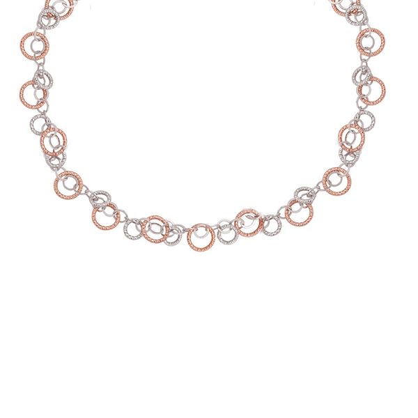 Sterling Silver and Rose Gold Finish Necklace Elgin's Fine Jewelry Baton Rouge, LA