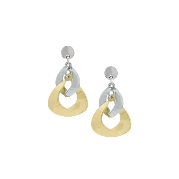 Sterling Silver and Gold Finish Earrings Elgin's Fine Jewelry Baton Rouge, LA