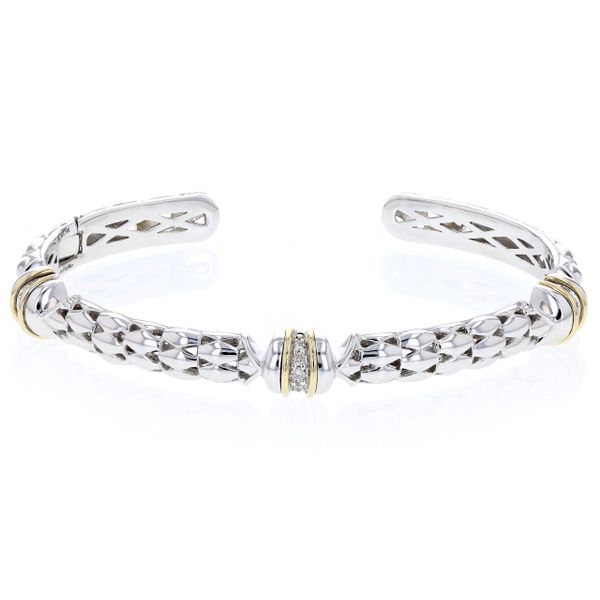 PiyaRo Sterling Silver and Gold Diamond Bracelet Elgin's Fine Jewelry Baton Rouge, LA