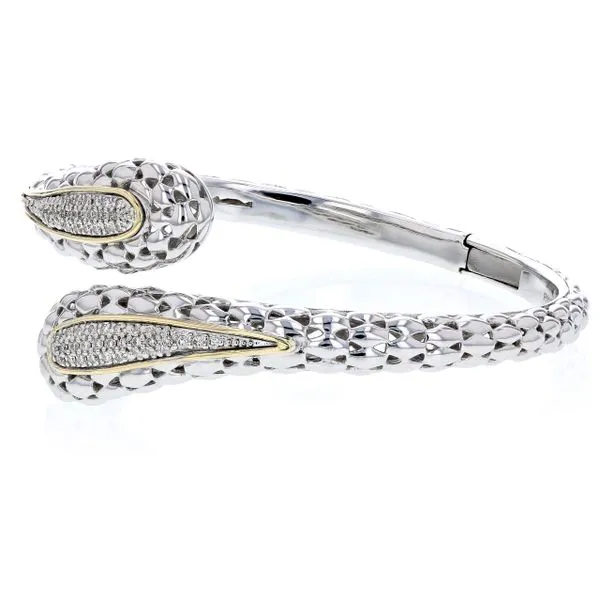 PiyaRo Sterling Silver and Gold Diamond Bracelet Image 2 Elgin's Fine Jewelry Baton Rouge, LA