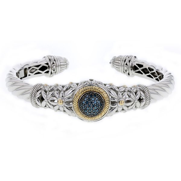 PiyaRo Sterling Silver and Gold Blue Diamond Bracelet Elgin's Fine Jewelry Baton Rouge, LA