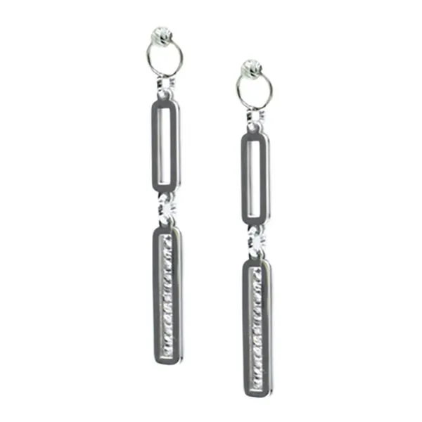 Sterling Silver Slender Paperclip Earrings Elgin's Fine Jewelry Baton Rouge, LA